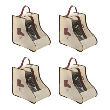 Set van 4 doorzichtige, doorzichtige laarsopbergzakken,-Beige1