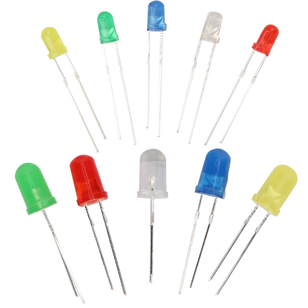 300 Led Diodes 3Mm 5Mm Assorted Colours Pack 7340572876331