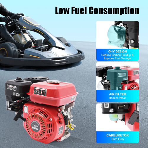 Pull Start Petrol Engine 7.5 HP 4-Stroke Air Cooled Single Cylinder Engine 2