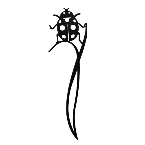 Unique Ladybugs Metal Yard Stake For Front Yard Terraces-Black