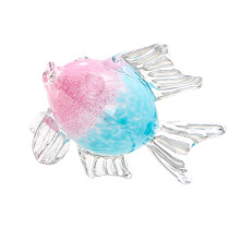 Hand Blown Glass Fish Figurines Crystal Fish Statues Sea-Pink