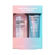 e.l.f. SKIN Thirst Burst Dew-O, Travel-Sized Skincare Set, Exfoliating Facial Toner & Hydrating Serum Drops, Gives Skin A Dewy, Bouncy Glow