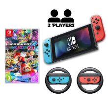 Nintendo Switch V1 Console Mario Kart Bundle With Wheels - Refurbished