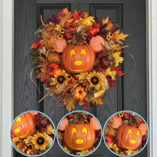 Halloween Mickey tök koszorú beltéri és kültéri 61 cm