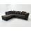 Furniture 786 Dino Fabric Left Hand Corner Sofa Chocolate-Brown 2