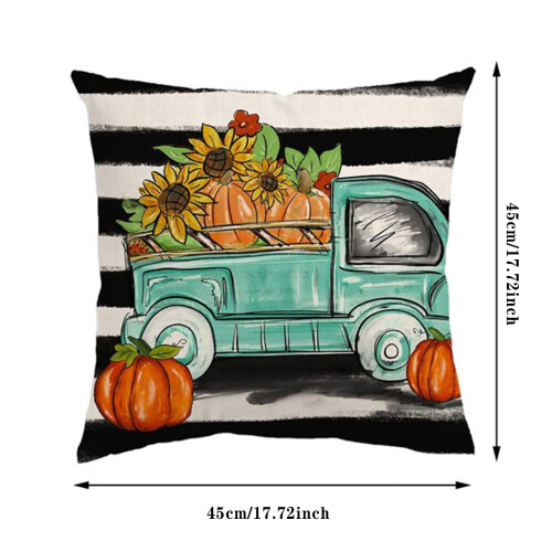 Conjunto de 4 capas de almofada decorativas para o outono, 4 peças, 45 cm (18 polegadas) 2