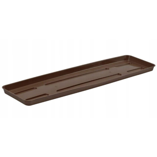 Rektangulært brunt potteunderlag 60 cm