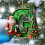Green Personalized Christmas Initial Ornament with Santa 4