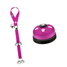 Dog Cats Training Doorbell With Sturdy Nylons Rope And-Purple