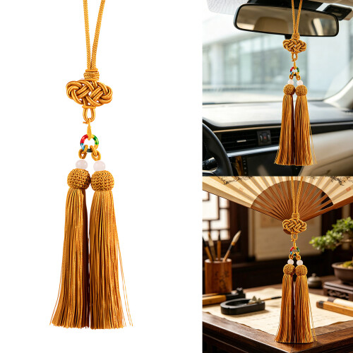 Porte-clés à Double glands, accessoire pendentif à-Bleu marine. 2