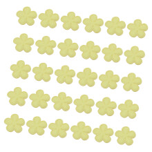 30Pcs Colorful Cloth Flower Charm 2CM Fabric Flower-Yellow
