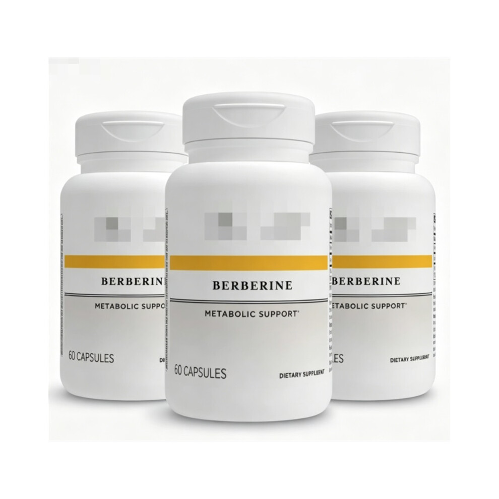 (3Pcs) Berberine Metabolic Support Supplement, Daily Wellness & Metabolism Aid, 60 Capsules