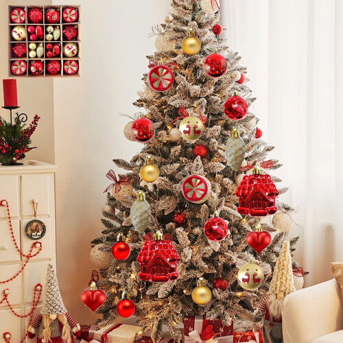 Ensemble de 40 boules de Noël de styles variés 1