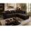 Furniture 786 Dino Fabric Right Hand Corner Sofa Chocolate-Brown 1