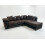 Furniture 786 Dino Fabric Right Hand Corner Sofa Chocolate-Brown 2