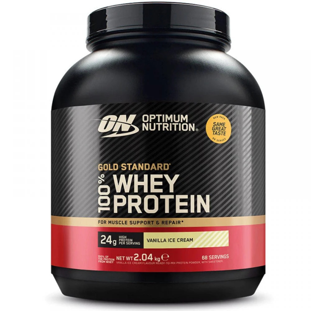 Optimum Nutrition Standard 100% Whey Protein Vanilla Ice 2.04Kg Gold/Cream