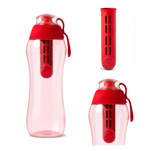 Dafi waterfilterfles 0,3L SOFT + 1 rood/papaver filter