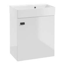 Joli ensemble de salle de bain avec meuble et lavabo