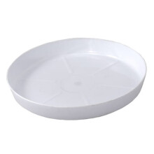 Hvid plantepodest 14,5x2,1 cm plastik blank
