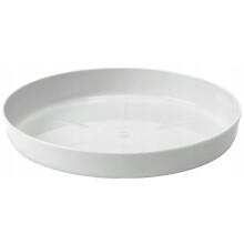 Urtepotteunderkop Hvid 19,7x2,9 cm Plast blank
