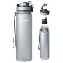 Aquaphor filterfles + 1 waterfilterpatroon 0,8 L grijs