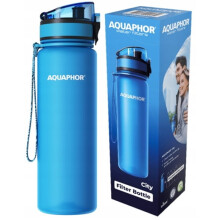 Aquaphor filterfles + 1 waterfilterpatroon 0,8 L blauw
