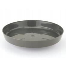 Antracit urtepotteunderkop 12,6 cm plastik
