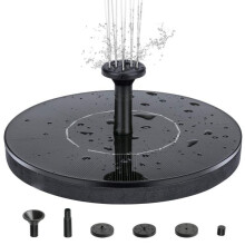 Solar Water Fountain Black 16 cm