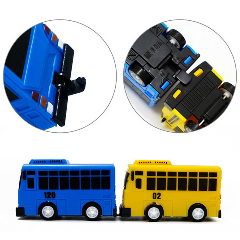 Multicolour Plastic Pull Back Bus