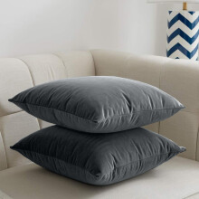 (Black- Plain Velvet Cushion Covers) Crushed Velvet Cushion Covers Throw Pillowcase
