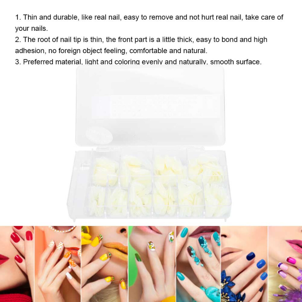500pcs Natural Acrylic Nail Tips with Box