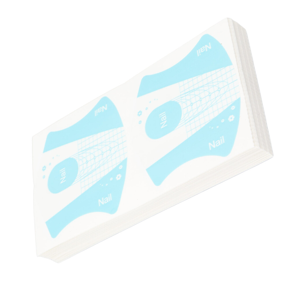 100pcs Reusable PVC Nail Guide Forms Blue