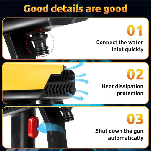 2 Battery Cordless High Pressure Washer Gun 1