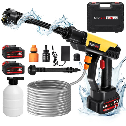 2 Battery Cordless High Pressure Washer Gun