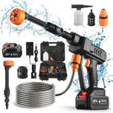 Portable Cordless Pressure Washer Gun +2 Battery