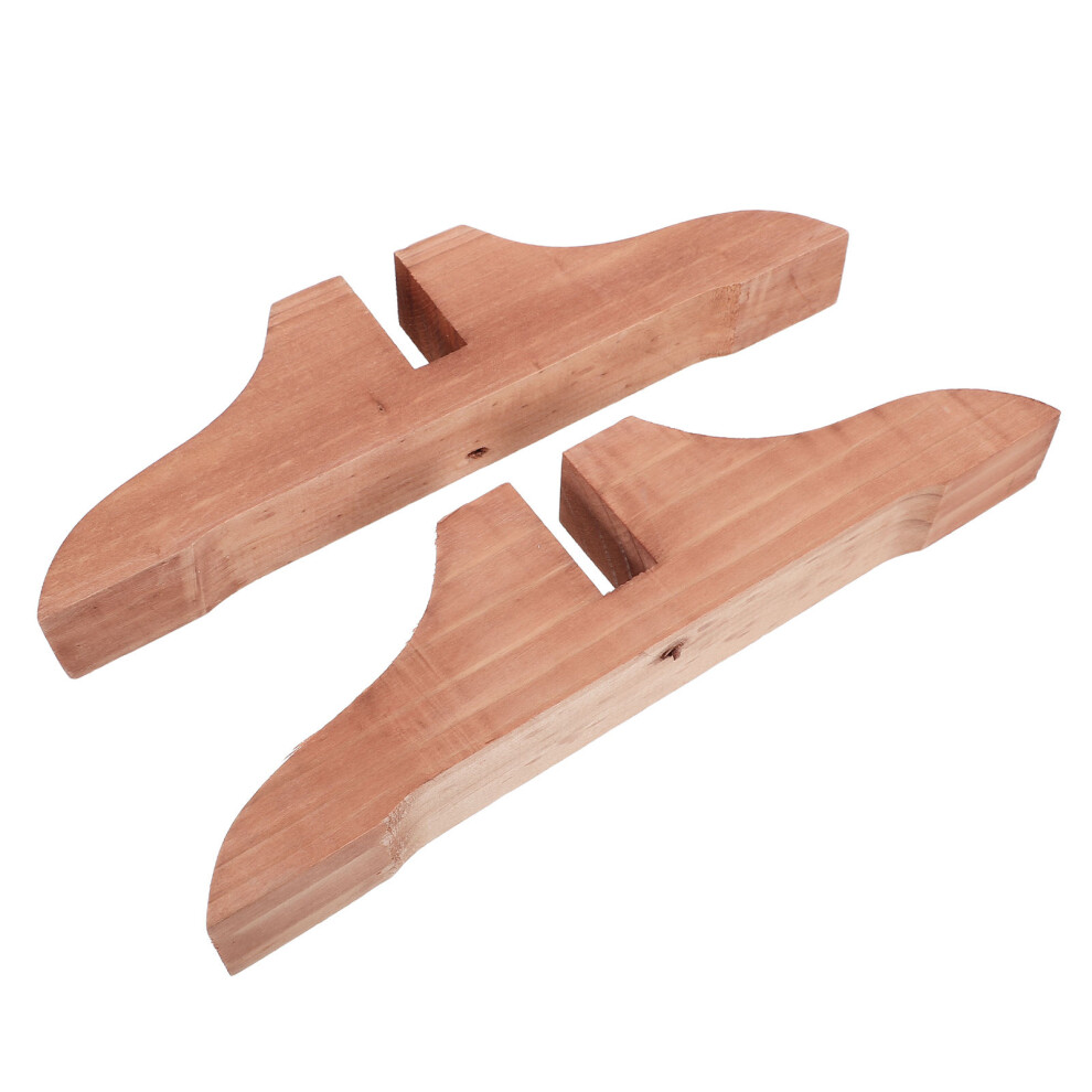 2Pcs Wooden Room Divider Screen Holder Stand Brown Stable Support Feet 331705396212