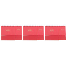 6Pcs Red Desk Calendar 2026 Daily Stand Up Flip Calendar for Office