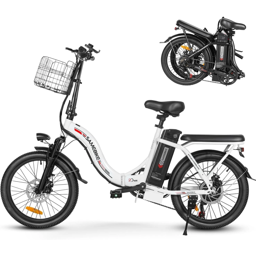 Samebike 250W Cy20 Electric Bike 48V 13Ah 20" Folding Coummuter City Bike 80Km