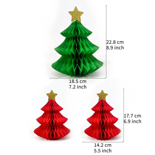 Christmas honeycomb ball decoration 12-pack 1