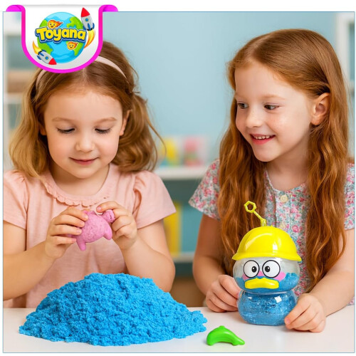 (Duck Container) Play Sand for Kids, 1 Random Colour Magic Sand 1