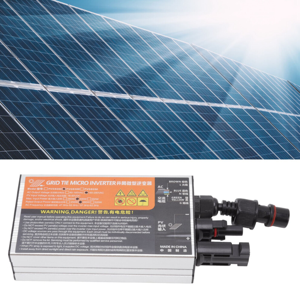 300W Grid Inverter Solar Micro 18-60V Ac220v 7340572907813