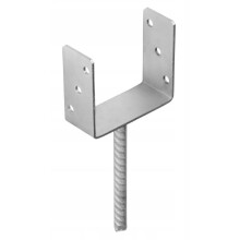 Stolpefundamentanker 141x120x60mm til indstøbning galvaniseret