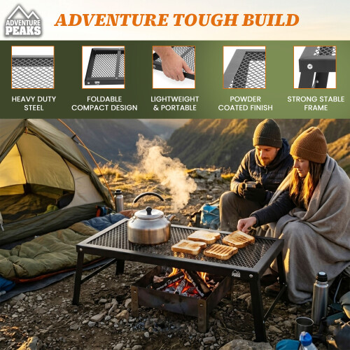 Foldable Camping Grill 63x30x17cm Portable Grill 2