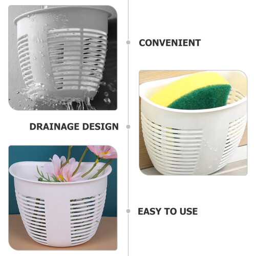 Panier mural de salle de bain sans perçage, lot de 4 1
