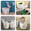 Panier mural de salle de bain sans perçage, lot de 4 3