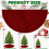 Jupe de sapin de Noël tricotée rouge 61 cm 4