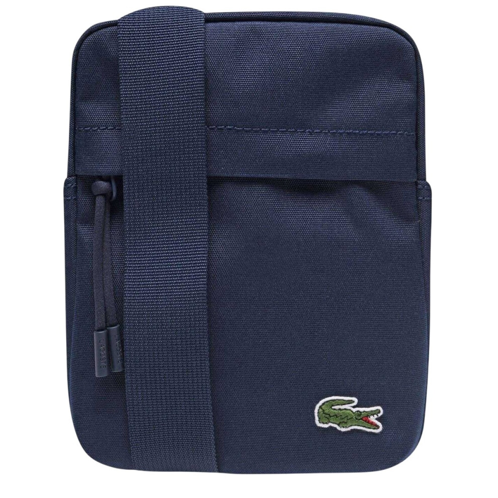Lacoste (One Size, Navy) Vertical Canvas Camera Bag