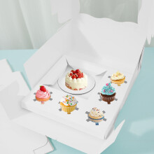 Krabička na muffiny CIVG s průhledným PVC víčkem, 6 ks