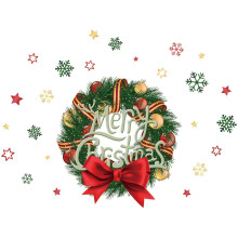 Décorations de Noël pour fenêtre avec flocons de neige, 1 lot