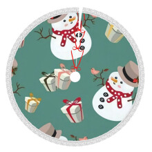 Jupe de sapin de Noël bonhomme de neige 76 cm
